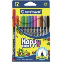 Набор капиллярных ручек Centropen "Happy Liner" 12 цв 0.3 мм RE-2 2521 1202