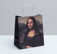 Пакет подарочный крафтовый "Мона Лиза" 22 x 25 x 12 см 4753237