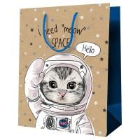 Пакет подарочный 11 x 14 x 6.5 см MESHU "Космический кот" крафт RE-MS_52223