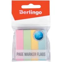 Флажки-закладки Berlingo 12 x 50 мм 100 л x 4 пастельных цвета, европодвес RE-LSz_50125