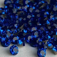 Стразы PRECIOSA 431-11-615 s SS12 цветн. 3.2 мм стекло 144 шт в пакете М.С.Chaton MAXIMA т.голубой (capri blue 60310)