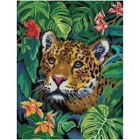Алмазная мозаика ТРИ СОВЫ "Взгляд из джунглей" 40 x 50 см, холст на подрамнике RE-АМП4050_52968