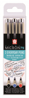 Набор капиллярных ручек SAKURA Pigma Micron PN 3 цвета (0.4 мм-0.5 мм) Черный, синий, красный MPPOXSDKPN3A