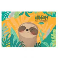Альбом для рисования 40л. A4 ArtSpace "Рисунки. Cute sloth" на скрепке RE-А40_33647