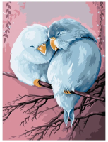 Картина по номерам на холсте ТРИ СОВЫ "Милая пара" 30 x 40 см с акриловыми красками и кистями RE-КХ_44141