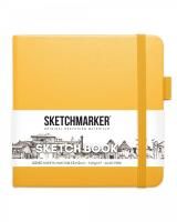 Блокнот для зарисовок SKETCHMARKER 140 г/м2 12 x 12 см 80 л, твердая обложка, Оранжевый MP2314402SM