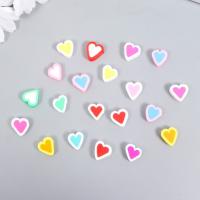 Бусины для творчества PVC "Сердечки с контуром" цветные 20 шт 1 x 1 x 1 см SIM-7829731