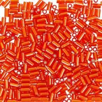 Бисер Япония TOHO BUGLE №4 3 мм 5 г №0025 оранжево-красный TOHO-BUG-3-0025