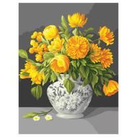 Картина по номерам на холсте ТРИ СОВЫ "Желтые цветы" 40 x 50 см, краски, кисть RE-КХ4050_53906