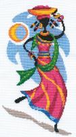 Набор для вышивания PANNA Дочь Африки 14.5 х 25.5 см AM-0321