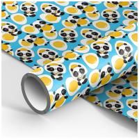 Упаковочная бумага глянцевая MESHU "Cute pandas" 1л. 70 x 100 см 90г/м2 RE-М100_41081