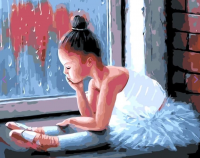 Картина по номерам: Маленькая балерина у окна 40 x 50 см CV-MG6001