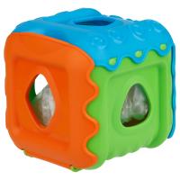 Дидактическия игрушка ТРИ СОВЫ сортер "Кубик" 7 предметов (кубик, 6 формочек) RE-ИНС_002