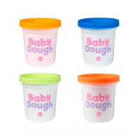 Тесто для лепки BabyDough набор 4 цвета №2 (синий, нежно-зеленый, красный, оранжевый) AS-BD017