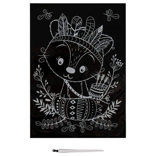 Гравюра с мультицветной основой ТРИ СОВЫ А4 "Лиса" RE-GA4_49935 Гравюра с мультицветной основой ТРИ СОВЫ А4 "Лиса" RE-GA4_49935