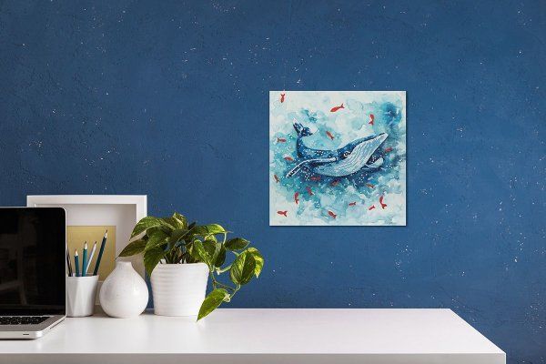 Кристальная (алмазная) мозаика ФРЕЯ постер "Кит и рыбки" 30 х 30 см ALBP-251 Кристальная (алмазная) мозаика ФРЕЯ постер "Кит и рыбки" 30 х 30 см ALBP-251