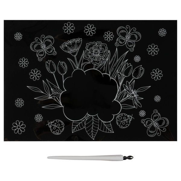 Гравюра с голографическим эффектом ТРИ СОВЫ А5 "Открытка. Цветы" RE-GA5_49957 Гравюра с голографическим эффектом ТРИ СОВЫ А5 "Открытка. Цветы" RE-GA5_49957