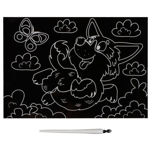 Гравюра с мультицветной основой ТРИ СОВЫ А5 "Веселый корги" RE-GA5_49947 Гравюра с мультицветной основой ТРИ СОВЫ А5 "Веселый корги" RE-GA5_49947