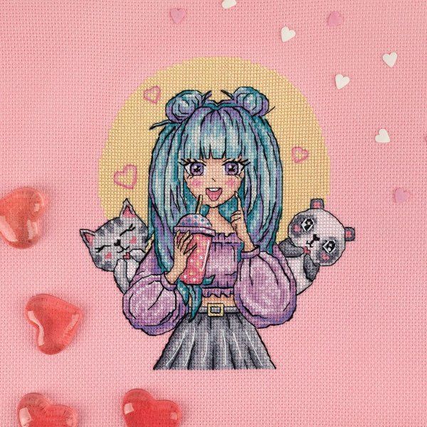 Набор для вышивания KLART "Розовое настроение" 19 х 19 см 8-557 Набор для вышивания KLART "Розовое настроение" 19 х 19 см 8-557