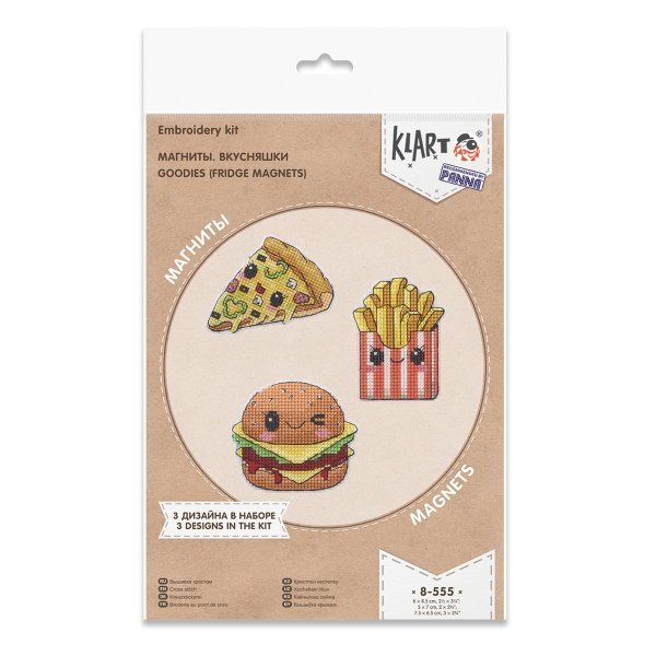 Набор для вышивания KLART "Магниты. Вкусняшки" 8.5 х 6 см 8-555 Набор для вышивания KLART "Магниты. Вкусняшки" 8.5 х 6 см 8-555